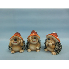 Mushroom Hedgehog Shape Ceramic Crafts (LOE2550-C7.5)